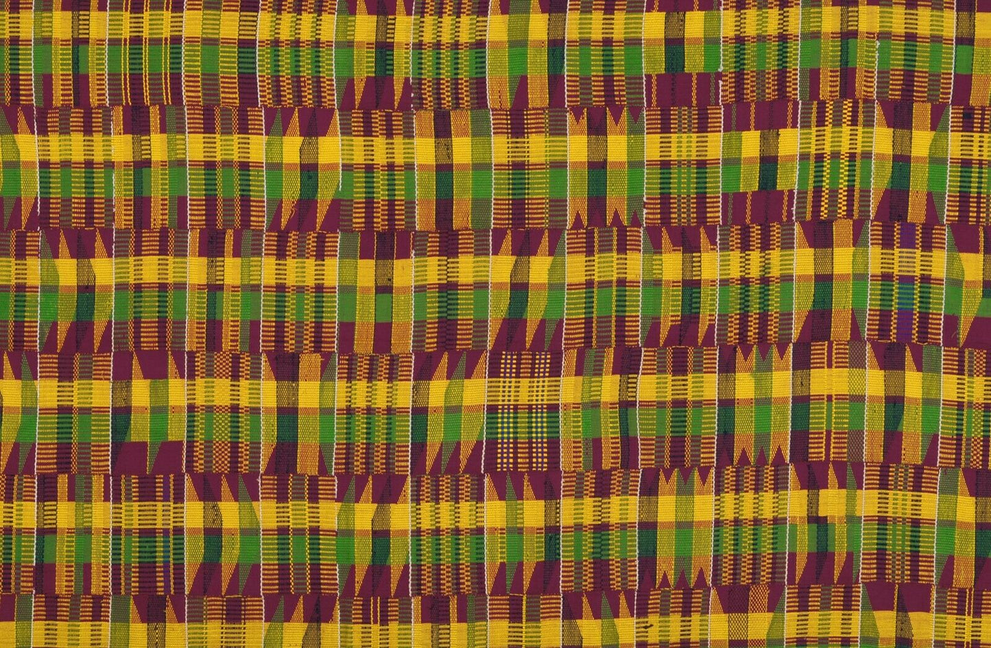 Handwoven Ashanti Kente – Rare Vintage Silk Woman’s Cloth 75″×40¾″