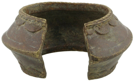 Old Brass Bronze African Bracelet Currency Fulani Ghana / Burkina Faso - alternate view