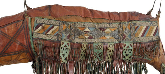 Authentic Tuareg Leather Camel Bag – Sahara Nomad Ethnic Piece