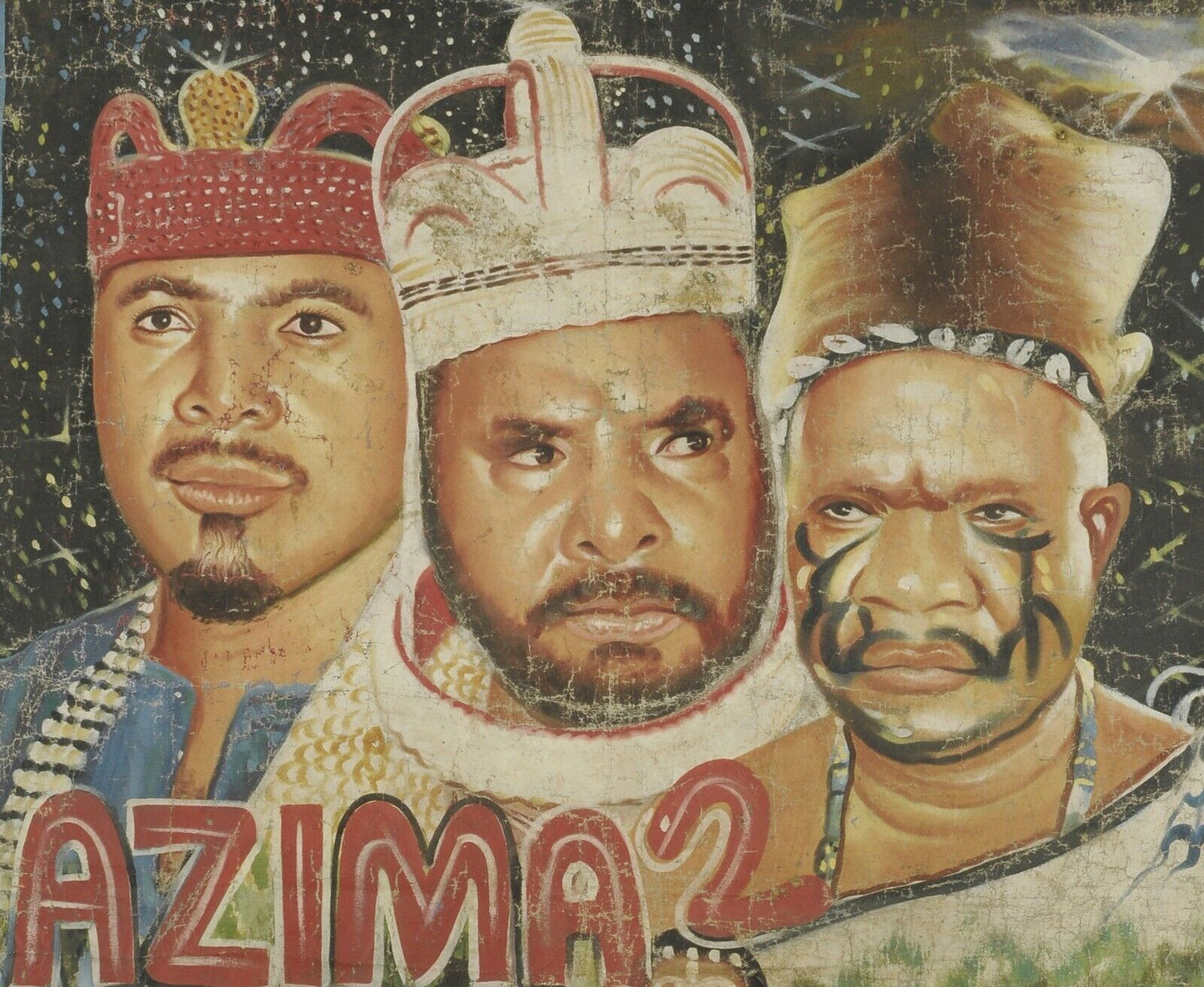 Azima 2 Movie Poster - Authentic Hand-Painted Ghanaian Art - close-up