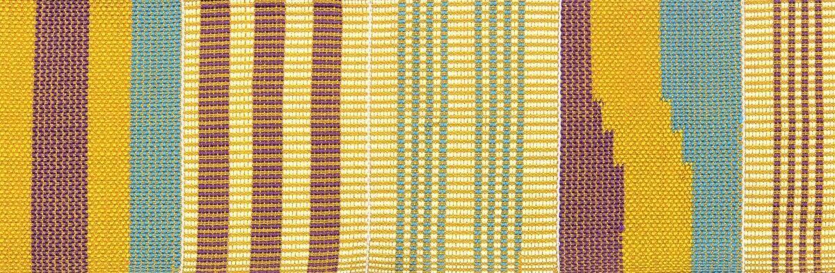 Handwoven Kente Stole - Authentic Ghanaian African Scarf - alternate view