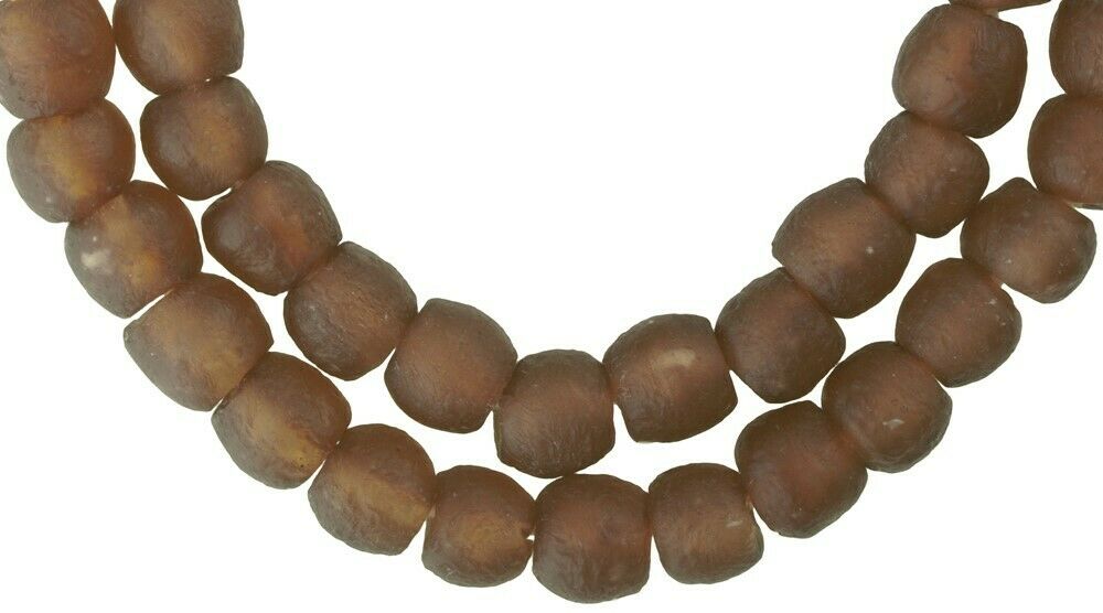 Authentic African Bottle Glass Beads - Translucent Recycled Glass Art - alternate view