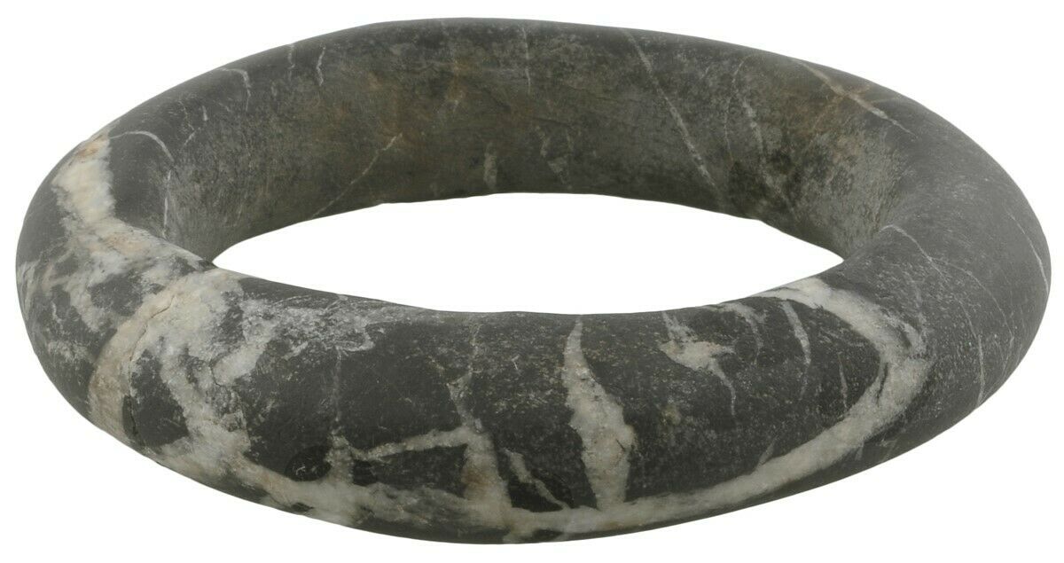 Antique West African Stone Granite Bracelet Armband Currency Mali Dogon Sahara - close-up