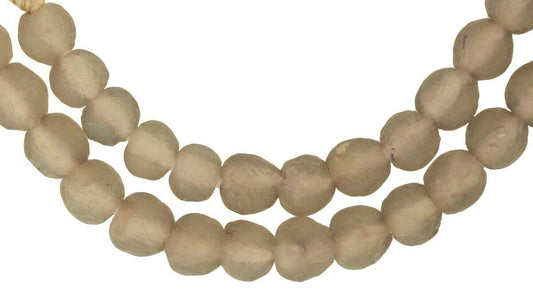 Handmade 9Mm Recycled Bottles Glass Beads - Ghana Trade Beads - alternate view