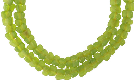 African Trade Beads: Translucent Krobo Glass Beads, 20" Strand - alternate view