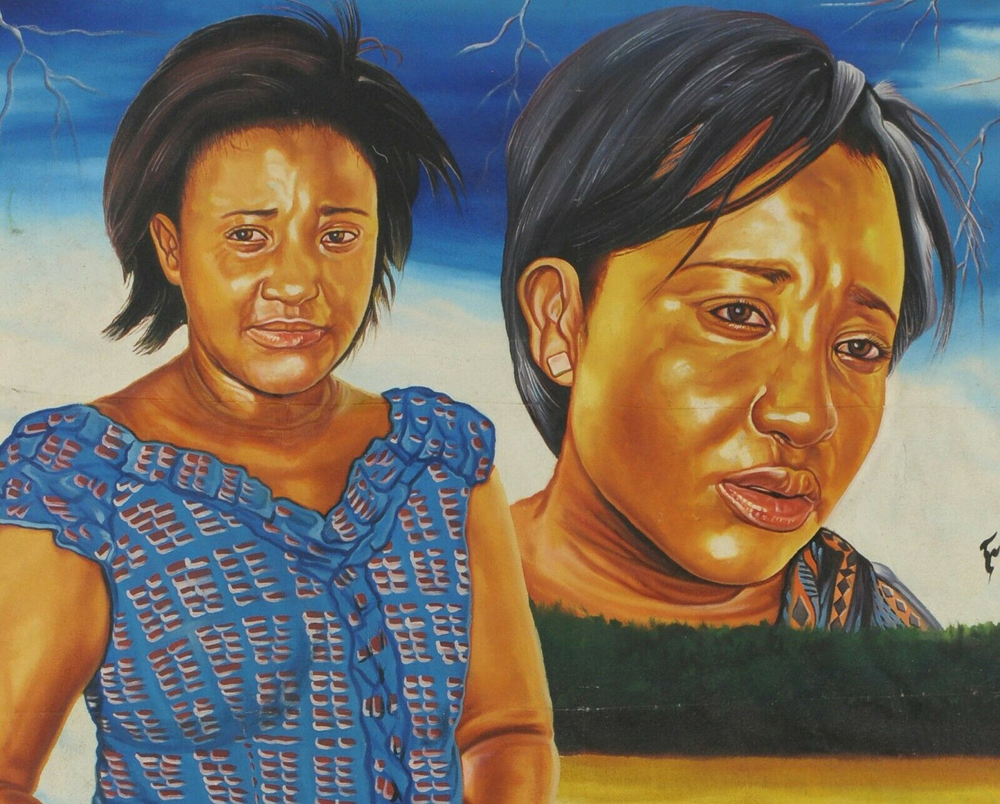 Where Oceans Touch Movie Poster - Authentic Hand-Painted Ghana Art - alternate view