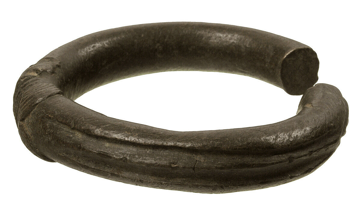 Antique African Brass Bronze Bracelet Currency Akan Fulani Ghana West Africa Art - alternate view