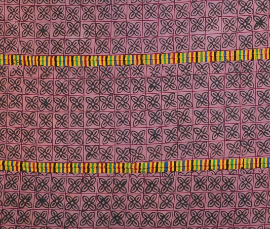 Hand stamped Adinkra cloth – 1970s Ashanti “Woman” size 65″×47″