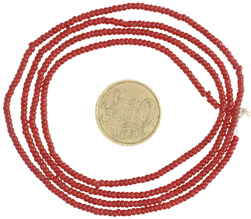 Old Venetian Tiny 2 mm Seed Trade Bead Strand – Antique Drawn Glass