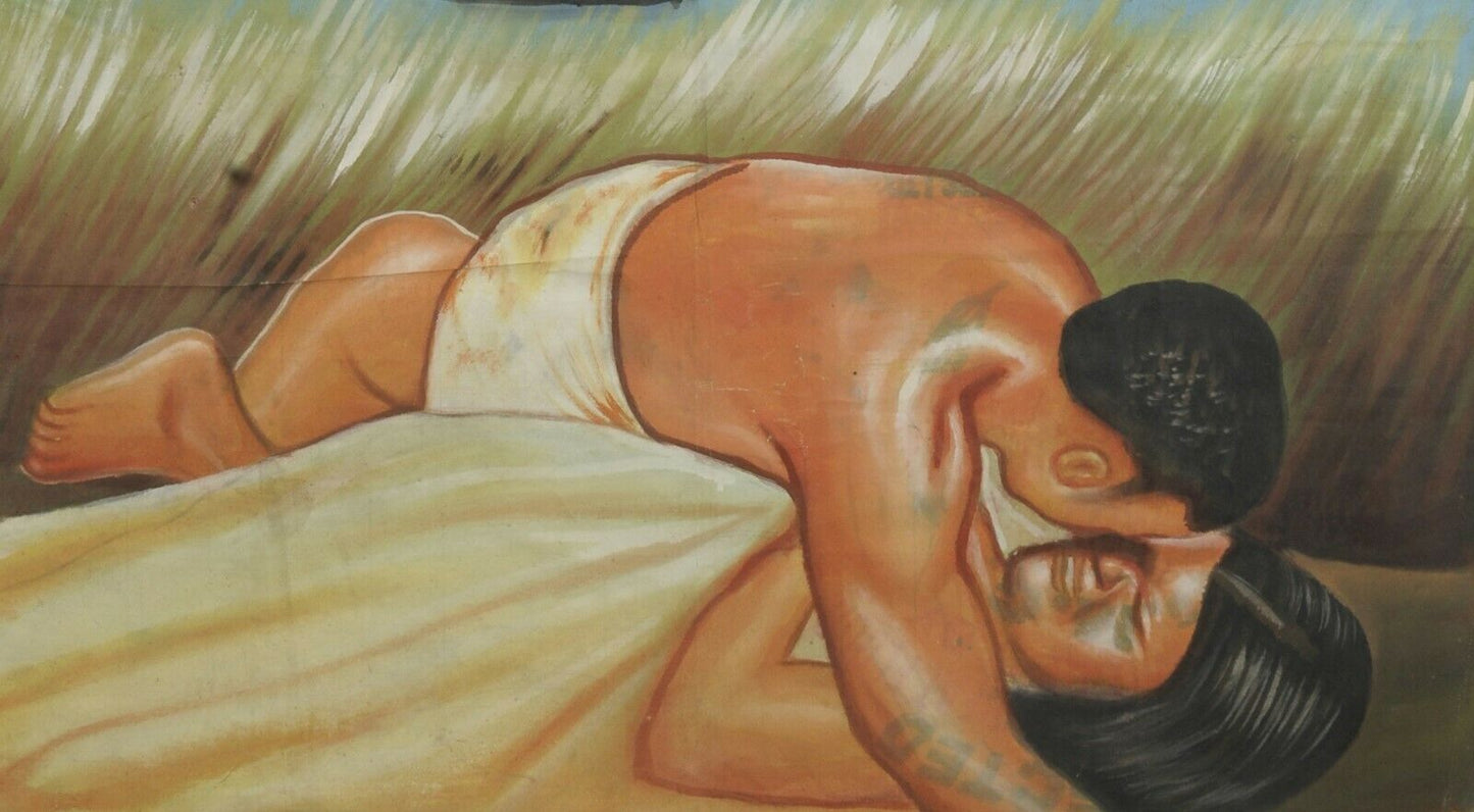 Asew Red Card 2 Movie Poster - Authentic Ghanaian Hand-Painted Art - close-up