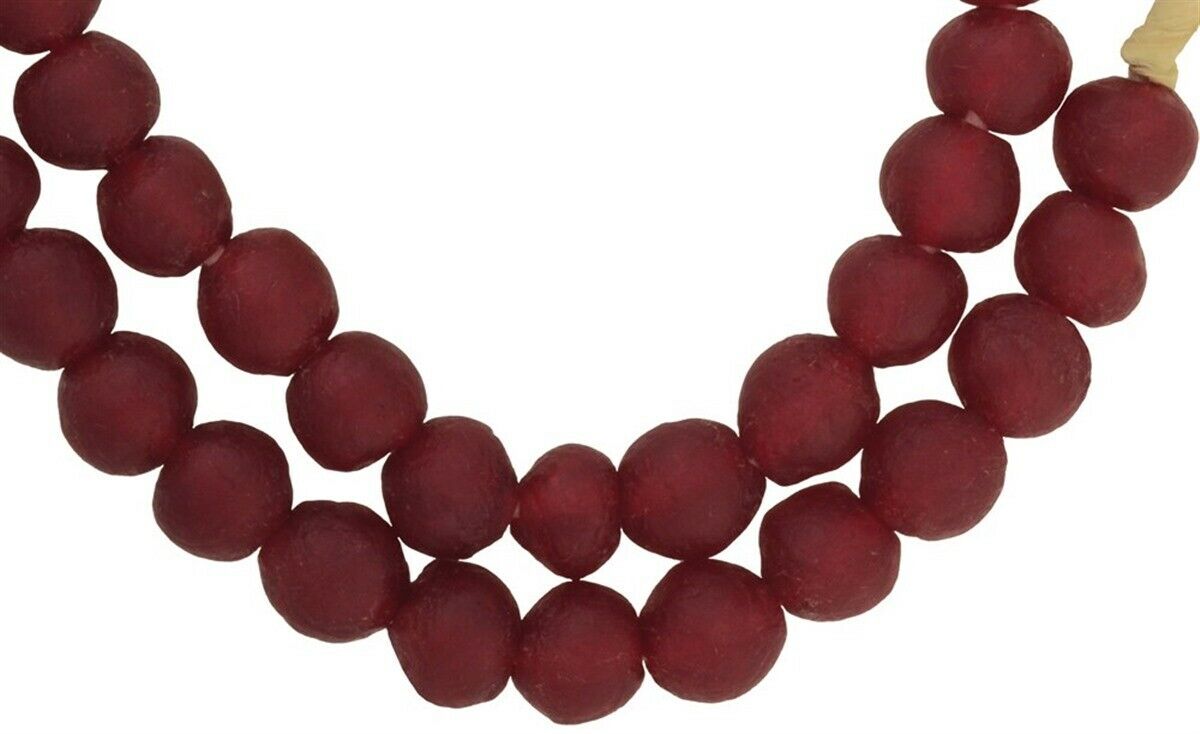 Authentic 13Mm Translucent Bottle Glass Beads - African Trade Beads - alternate view