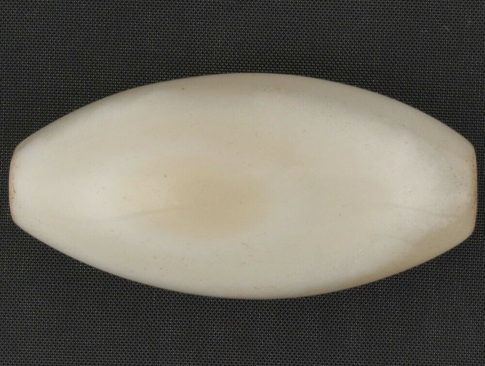 Antique Agate Trade Bead Pendant from Cambay India – Large White Agate