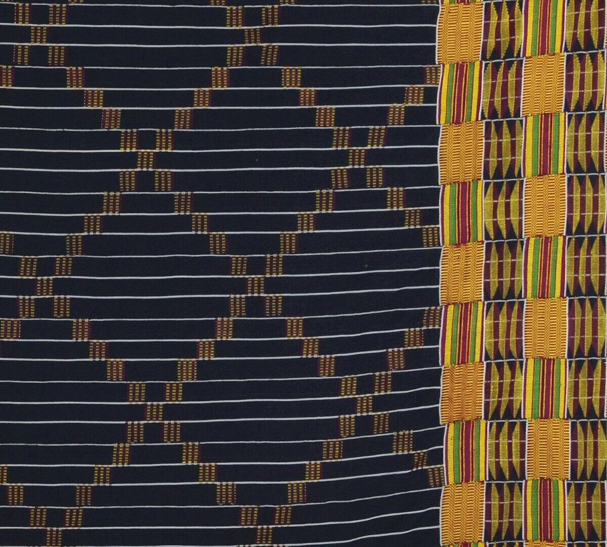 Handwoven Ashanti Kente Cloth – Vintage Woman Size 1970s