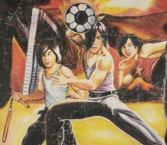 Authentic Hand-Painted Fireball Movie Poster From Ghana - alternate view