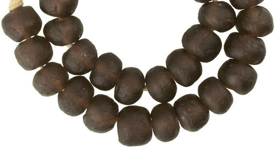 X-Large Translucent Recycled African Glass Beads, Ghana - alternate view