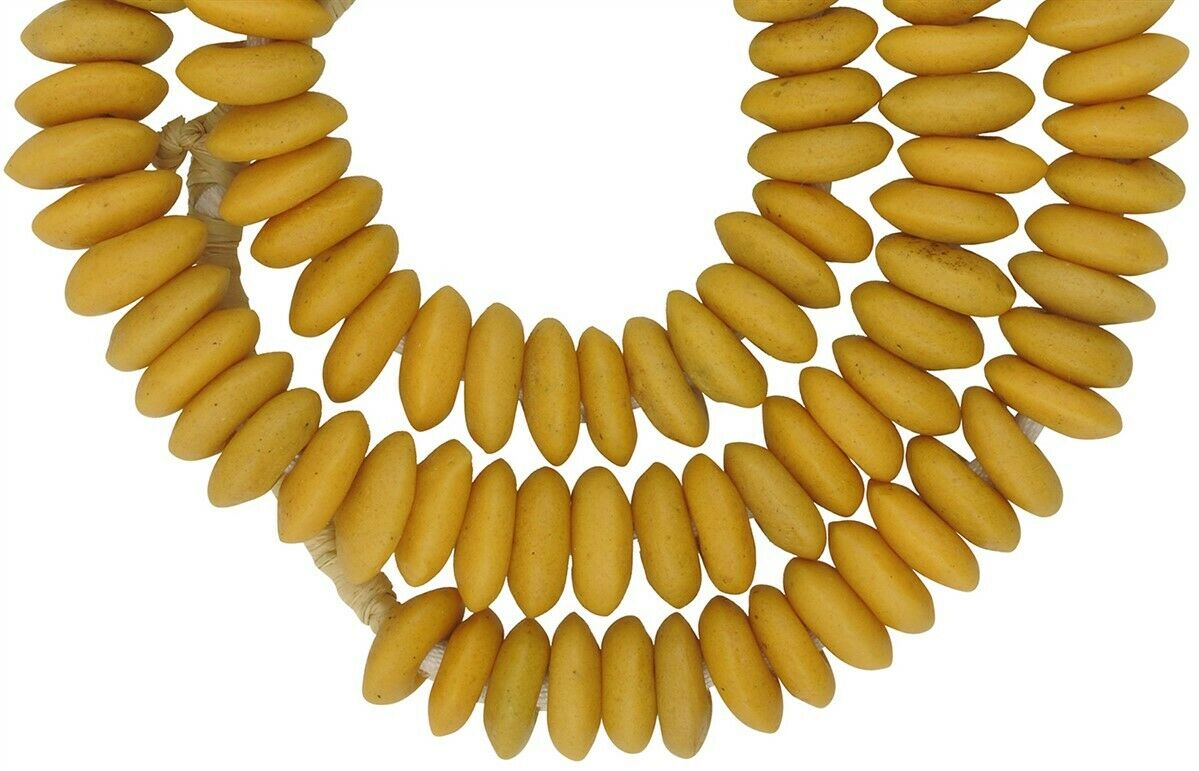 Beautiful African Trade Beads - 13-14Mm Krobo Glass Beads - close-up