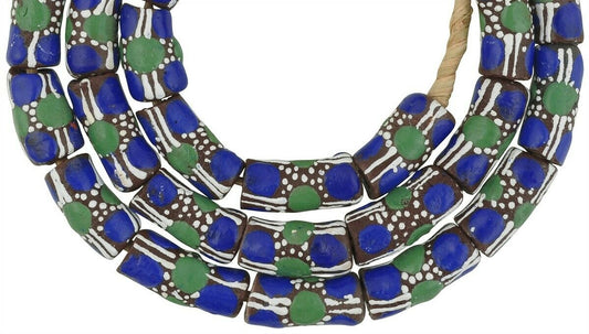Ghana Krobo Fancy Glass Beads - 10-11Mm | African Trade - alternate view