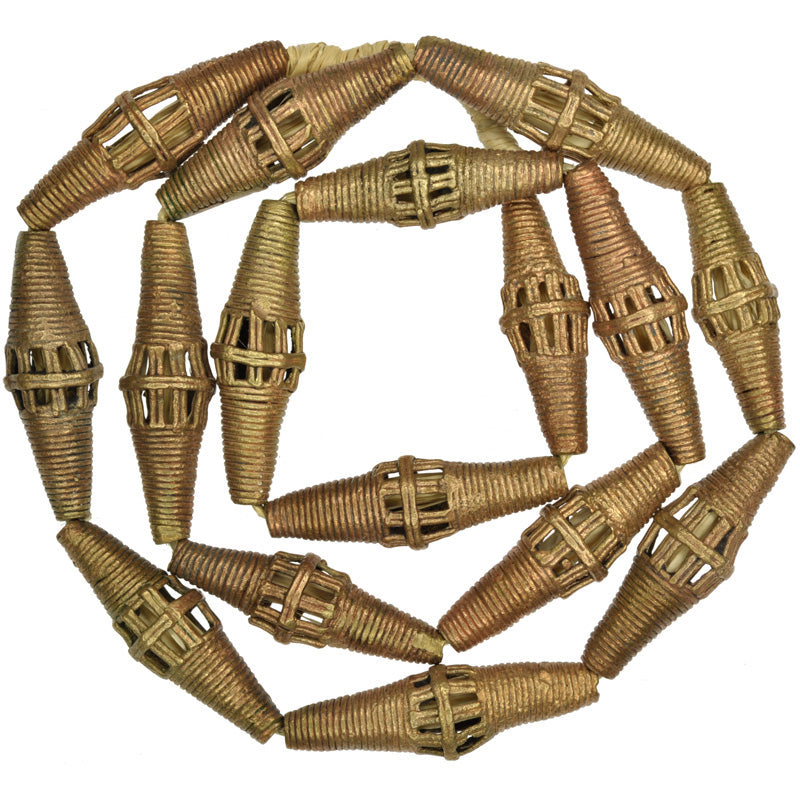 Ghanaian Ashanti Handmade Brass Beads - Large & Unique