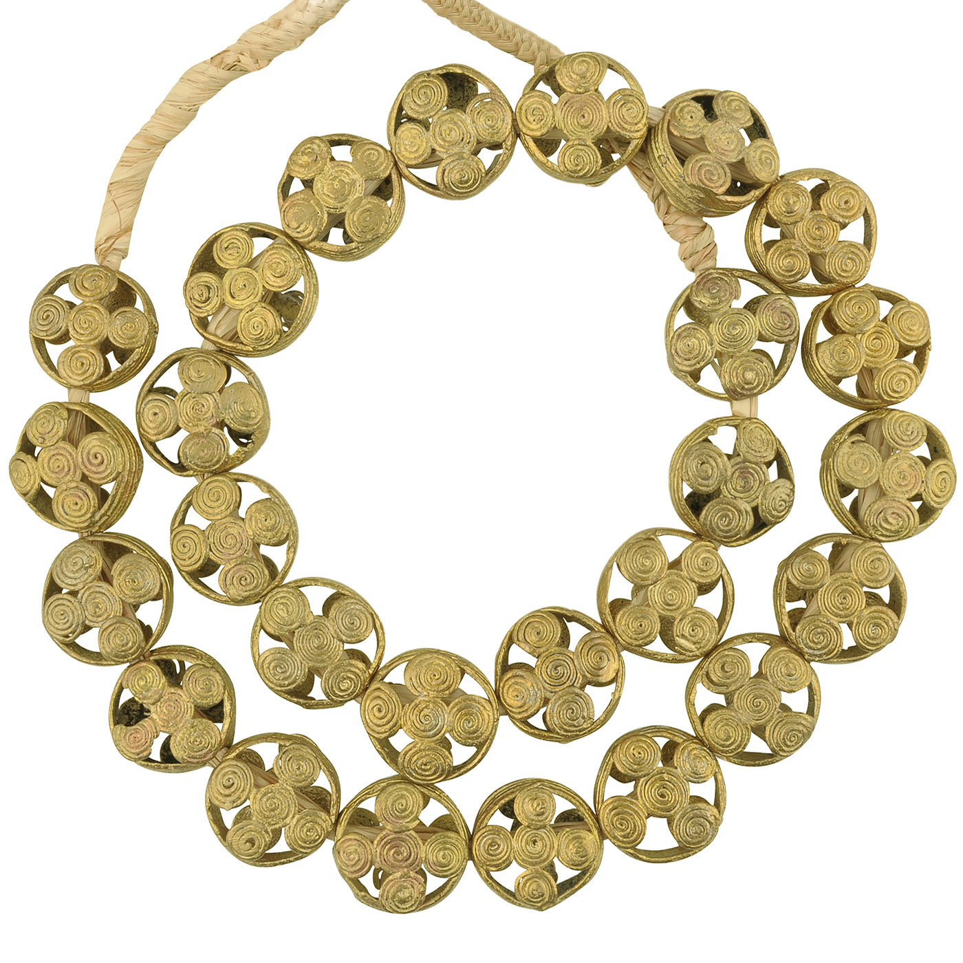 Tabular African Brass Beads - Handmade In Ghana