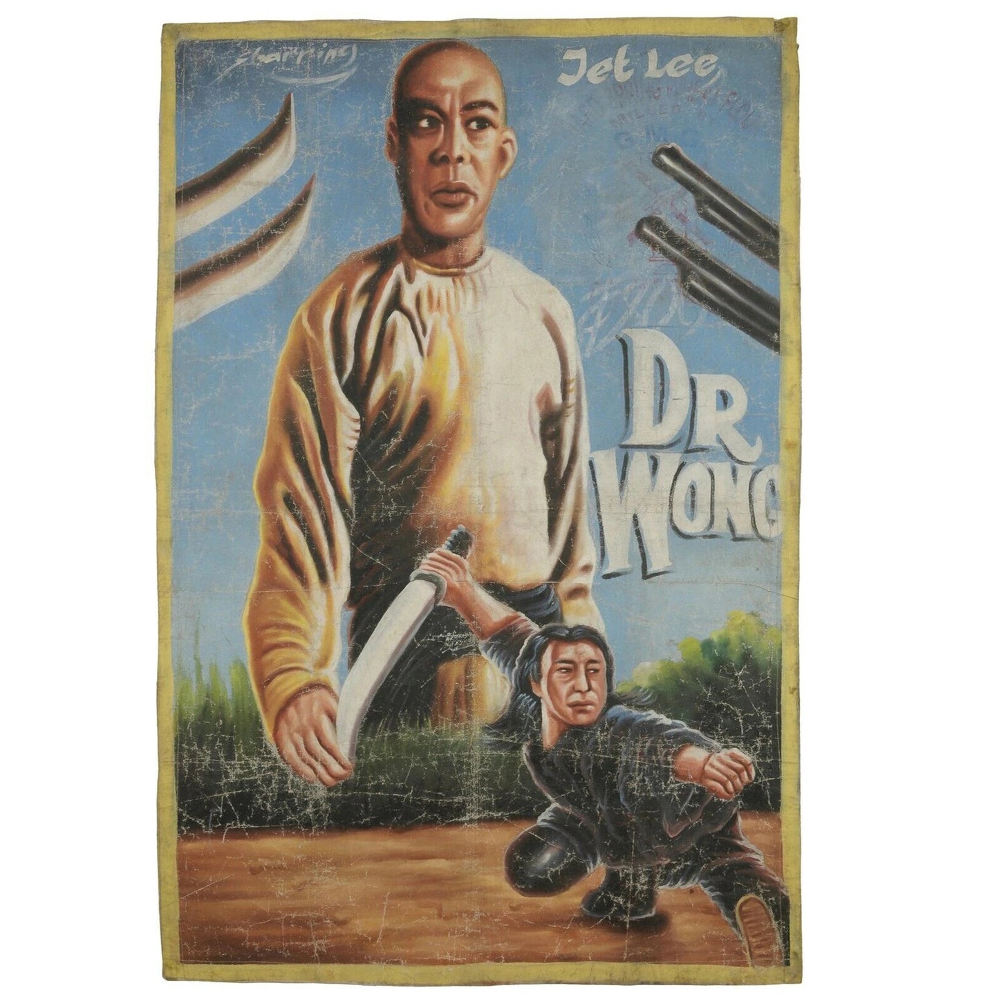 Dr. Wong Hand-Painted Movie Poster - Ghanaian Art Collectible