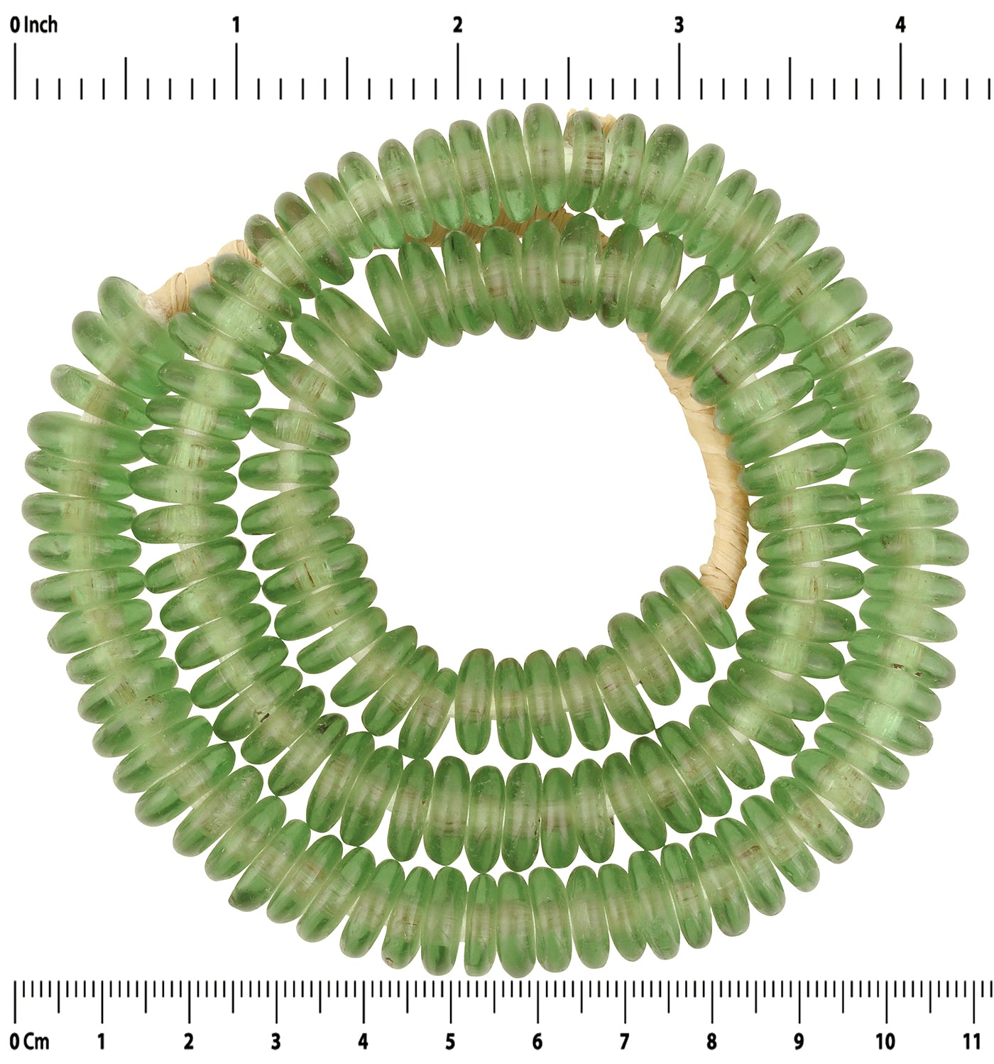 African Trade Beads - Handmade Recycled Glass Beads From Ghana - zoomed-in detail