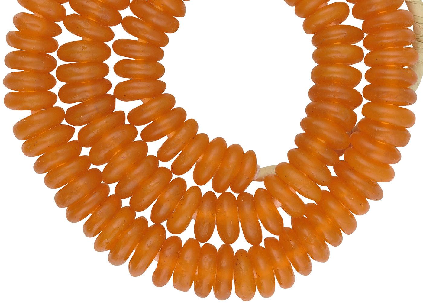 African Trade Beads: Krobo Recycled Glass Beads From Ghana - cropped detail