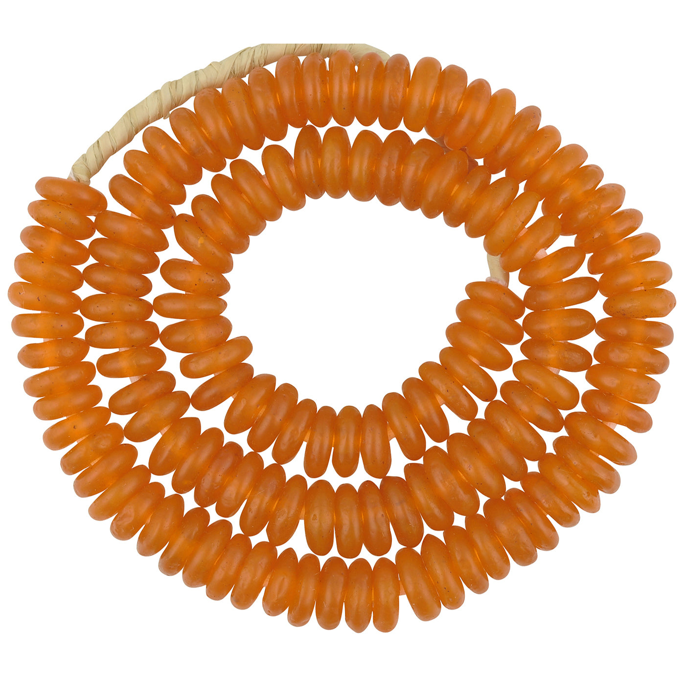African Trade Beads: Krobo Recycled Glass Beads From Ghana - angled shot