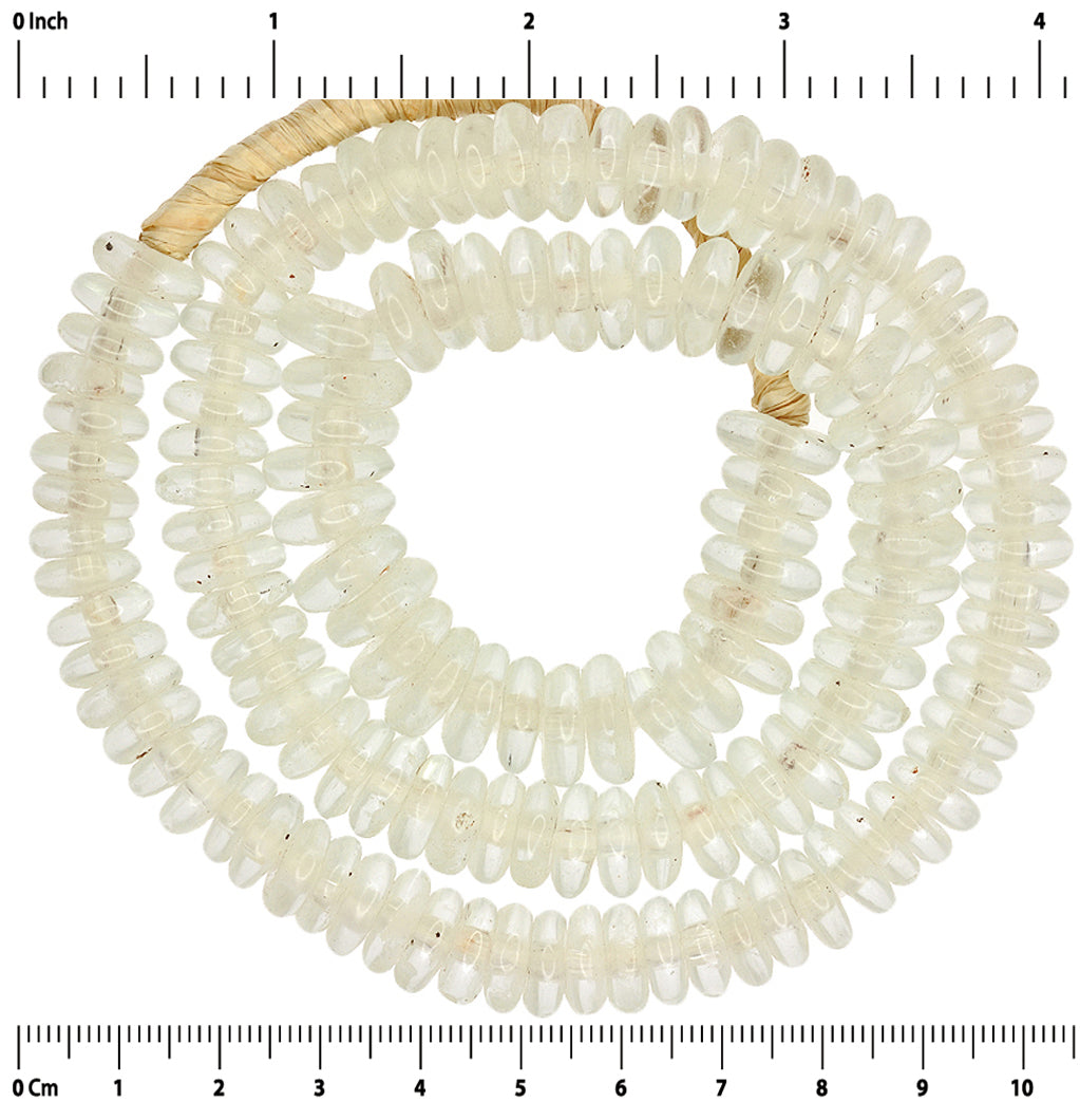 Handmade Ghanaian Recycled Glass Beads, 11Mm, African Trade Beads - close-up