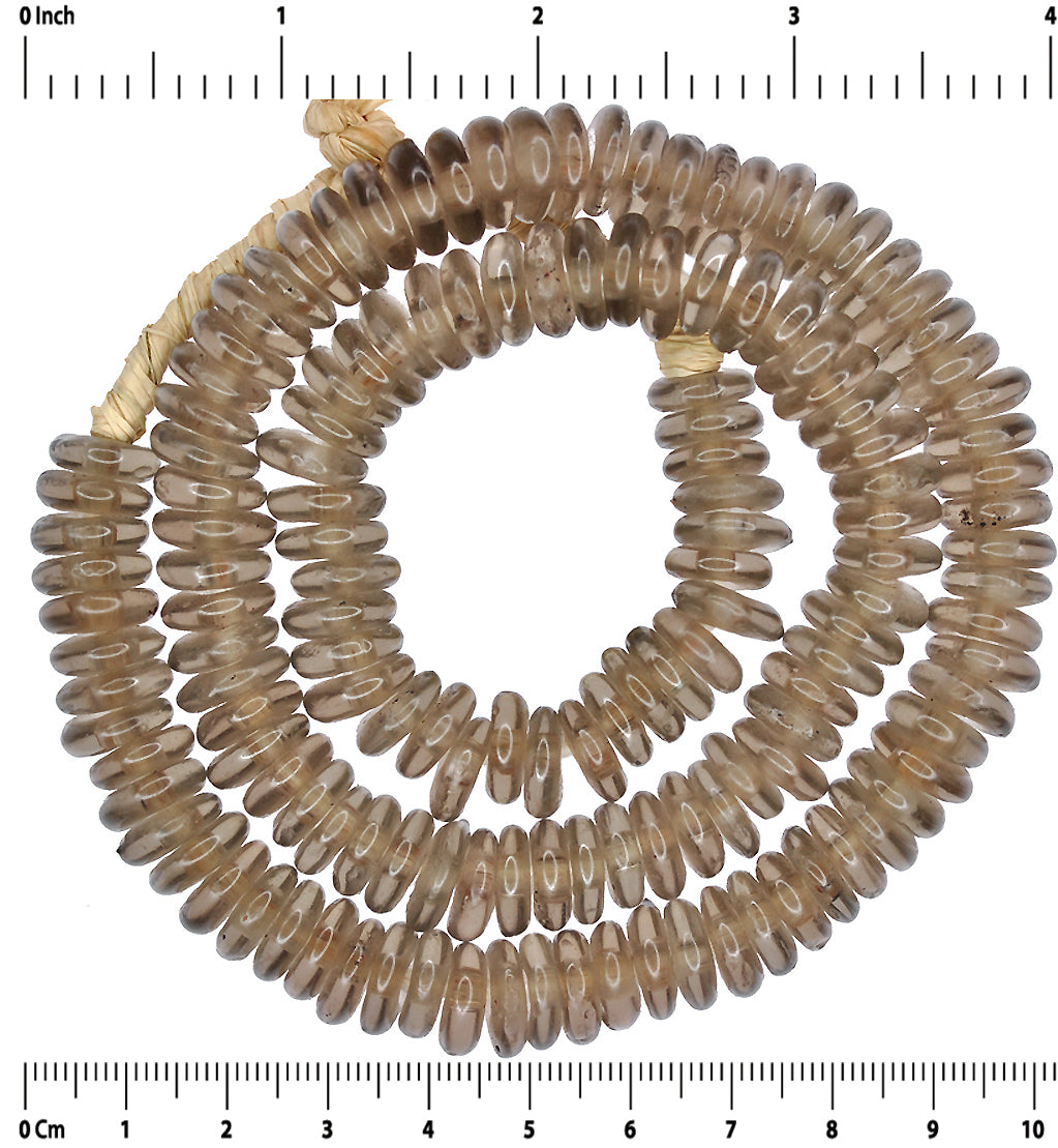 Recycled Glass Beads 10-12Mm - Ghana African Trade Beads - close-up