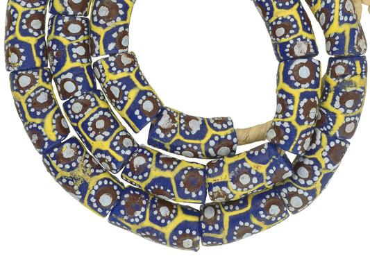 Exquisite African Trade Beads - Ghana Fancy Powder Glass Beads - alternate view