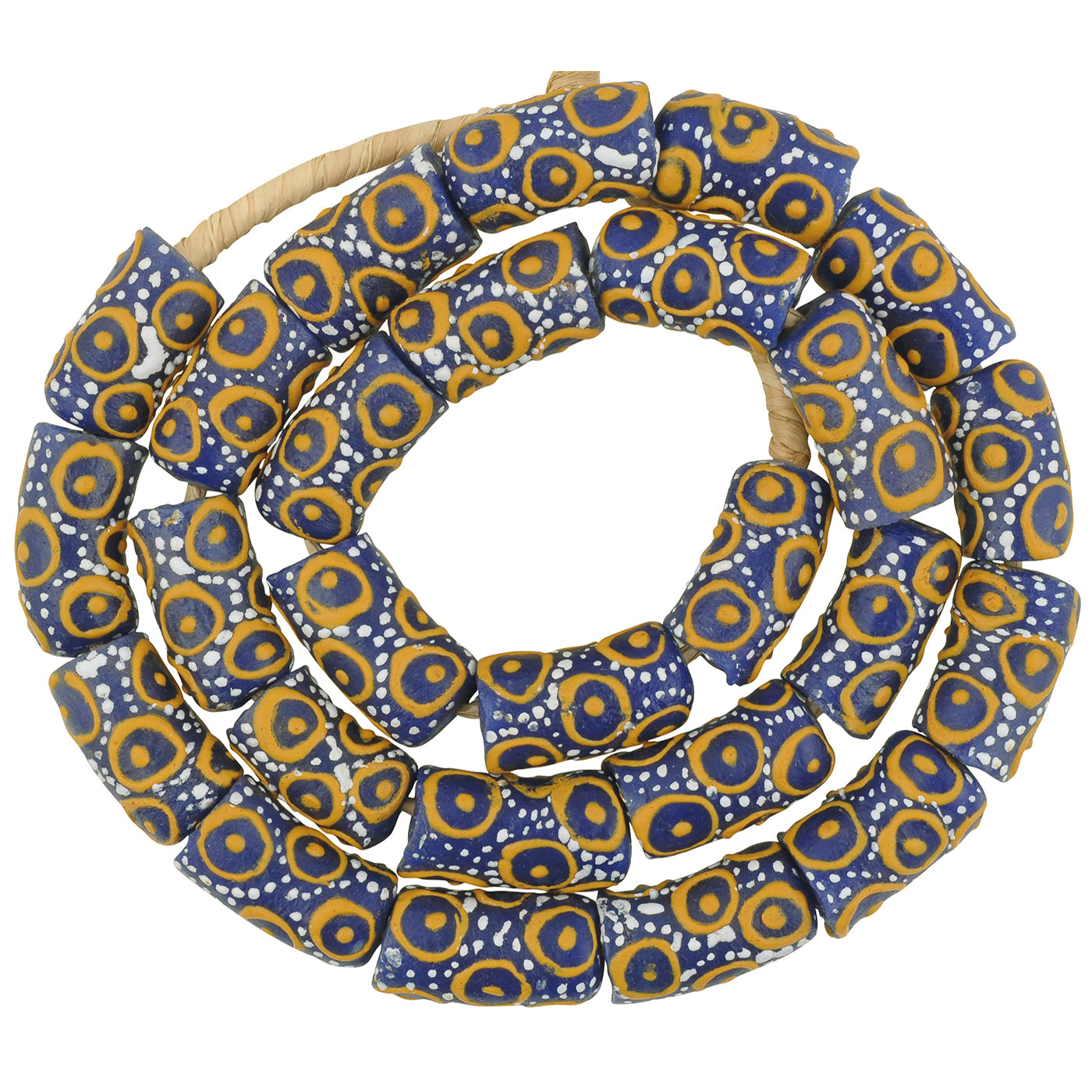Handmade African Trade Beads - Fancy Powder Glass Beads From Ghana
