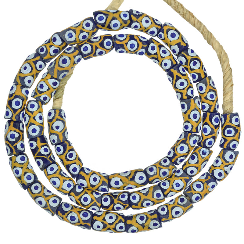 Fancy Powder Glass Beads - African Trade Beads From Ghana