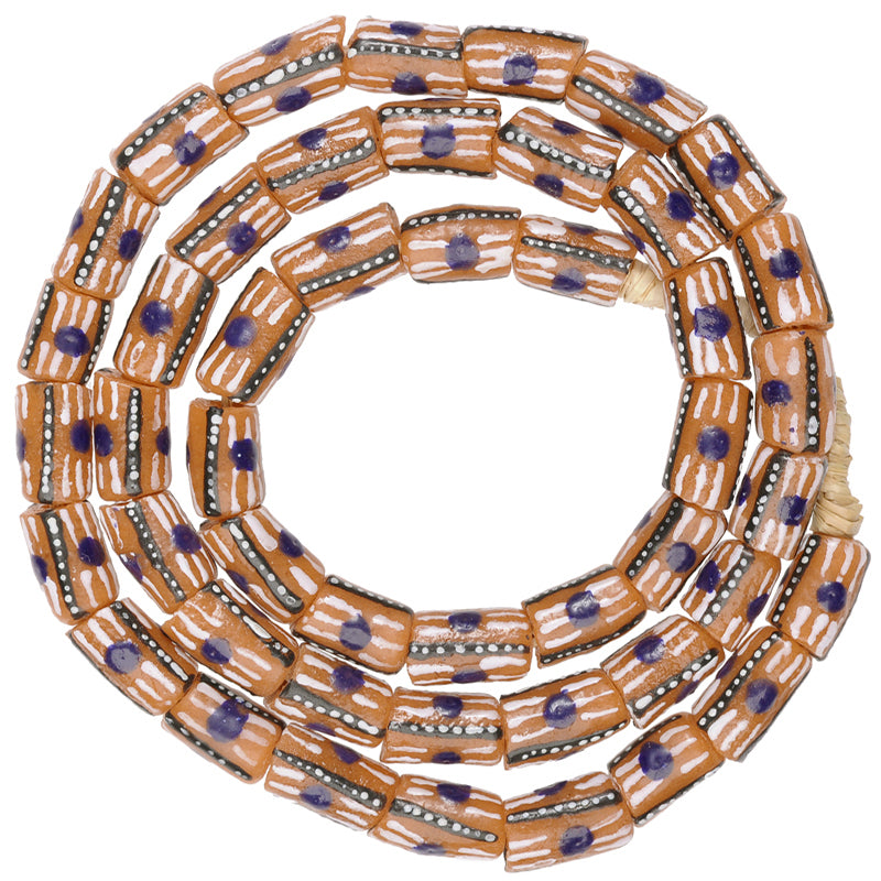 Fancy African Trade Beads - Recycled Glass Krobo Beads 9Mm