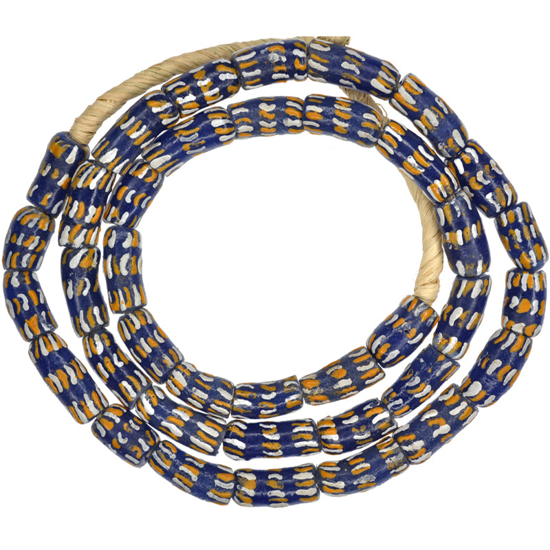 Vibrant Ghanaian Krobo Powder Glass Beads - 8Mm, 26.5" Strand