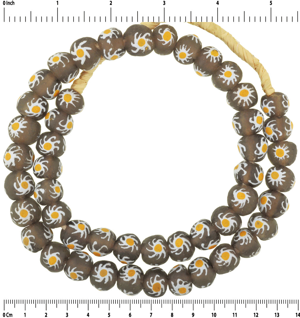Exquisite Recycled Fancy Powder Glass Beads From Ghana - close-up