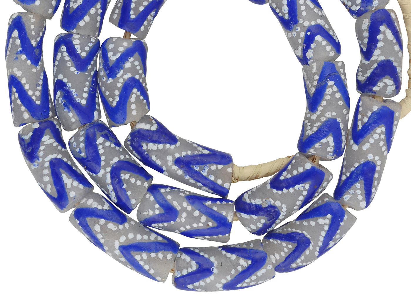 Exquisite Fancy Powder Glass Beads - Handcrafted Ghanaian Artistry - close-up