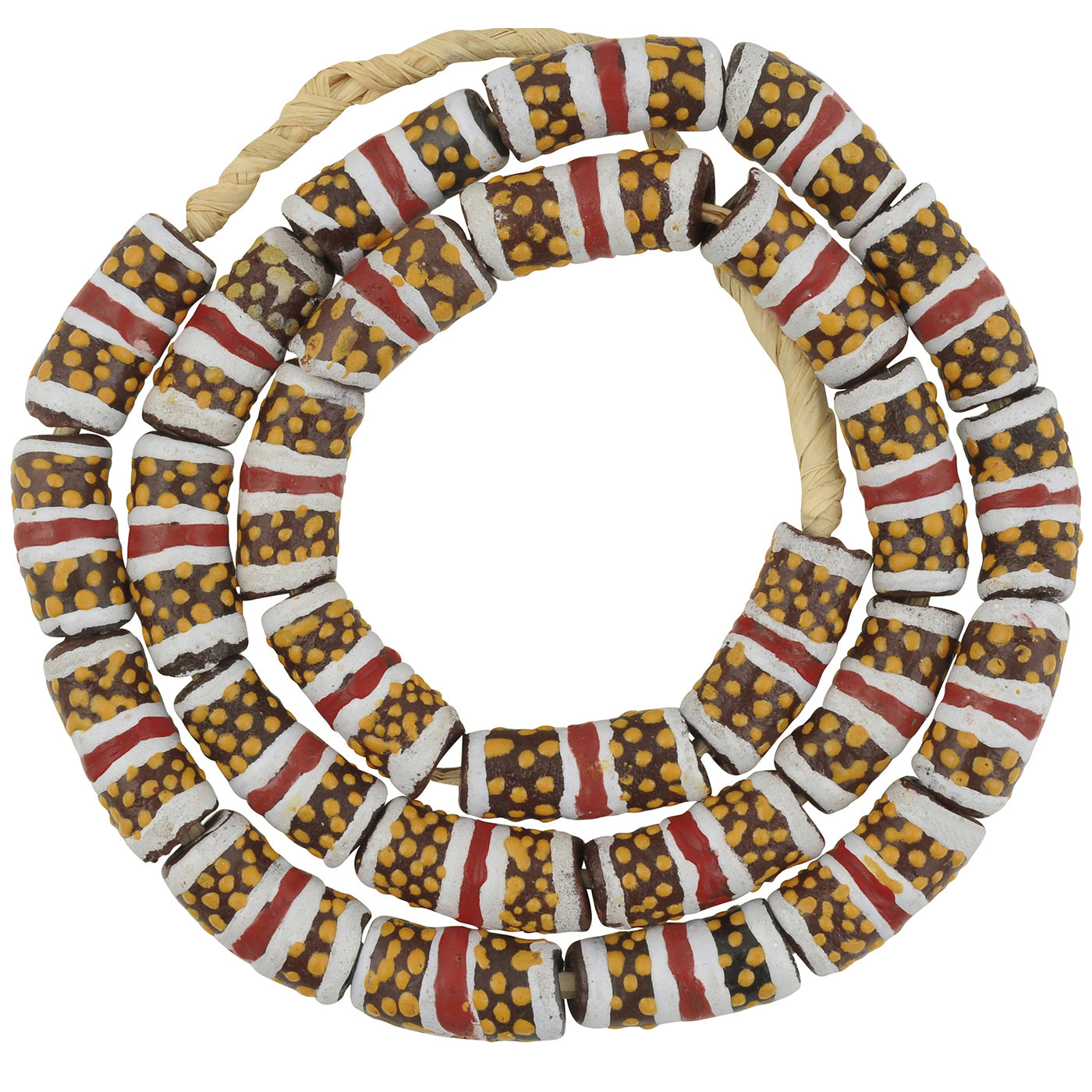 Authentic African Trade Beads: Fancy Powder Glass Beads From Ghana