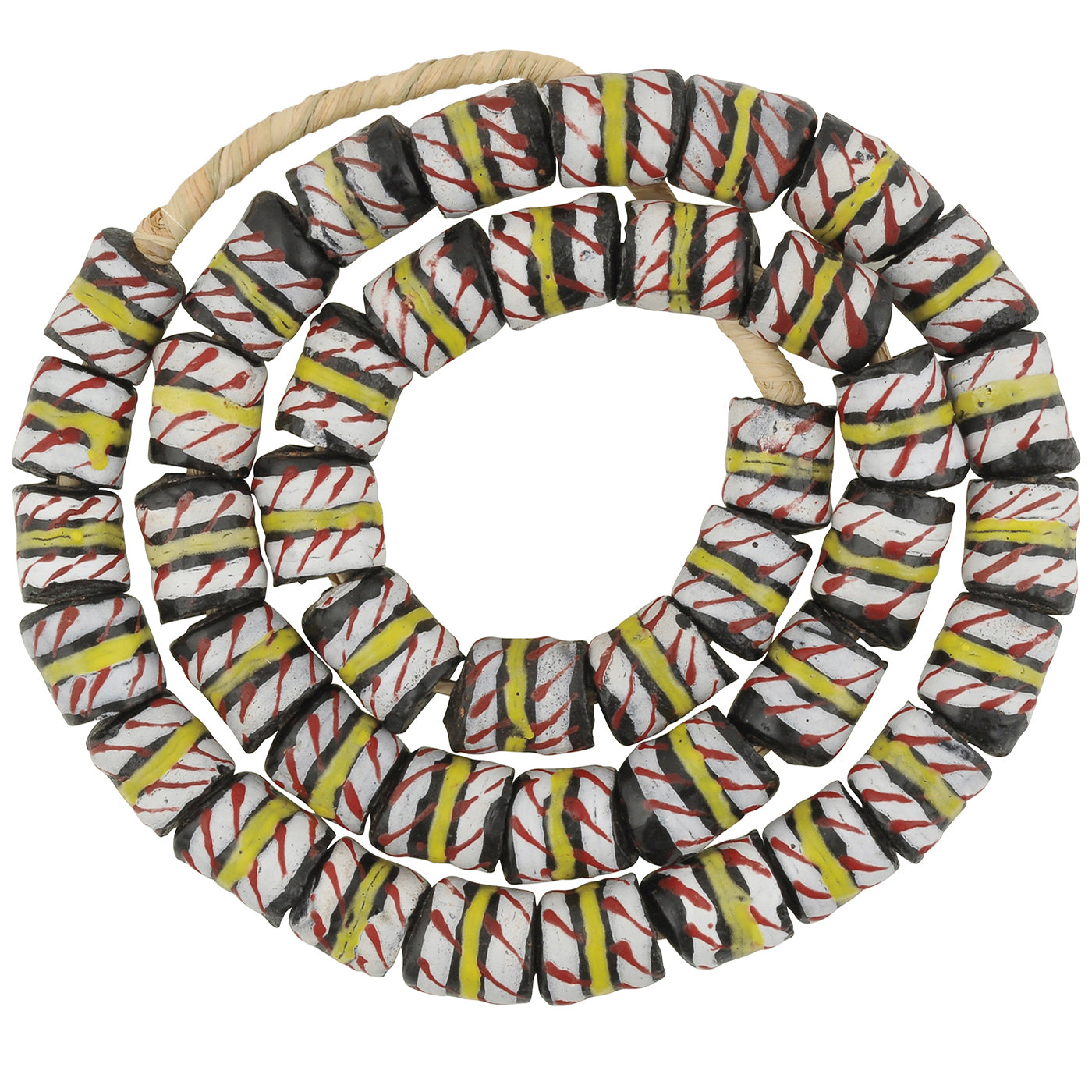 African Beads Handmade Recycled Glass Powder Krobo Ghana