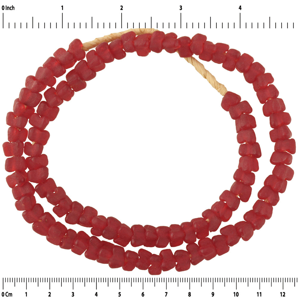 Translucent Ghana Glass Beads - African Trade Beads, 9Mm - zoomed-in detail