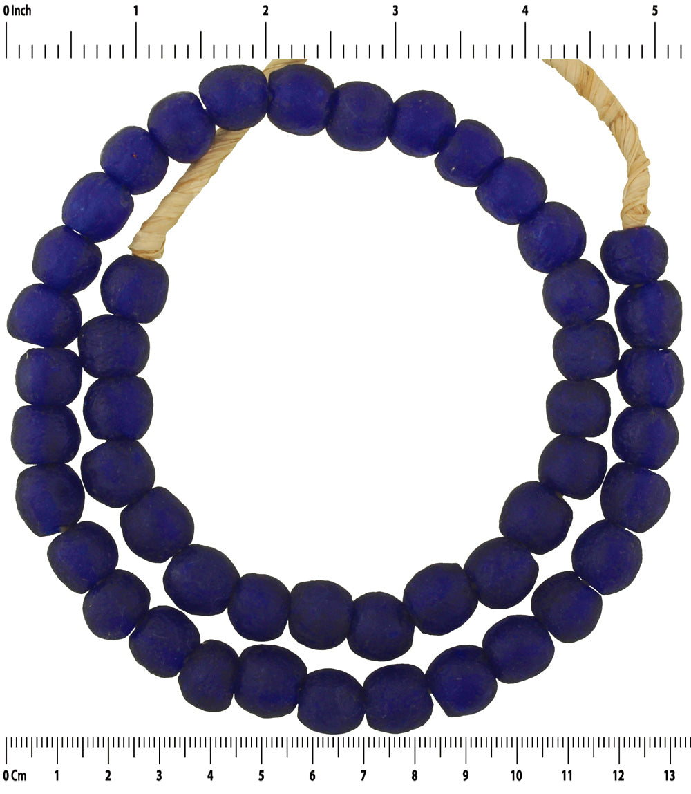 Translucent Bottle Glass Beads - African Trade Beads 12-13Mm - close-up
