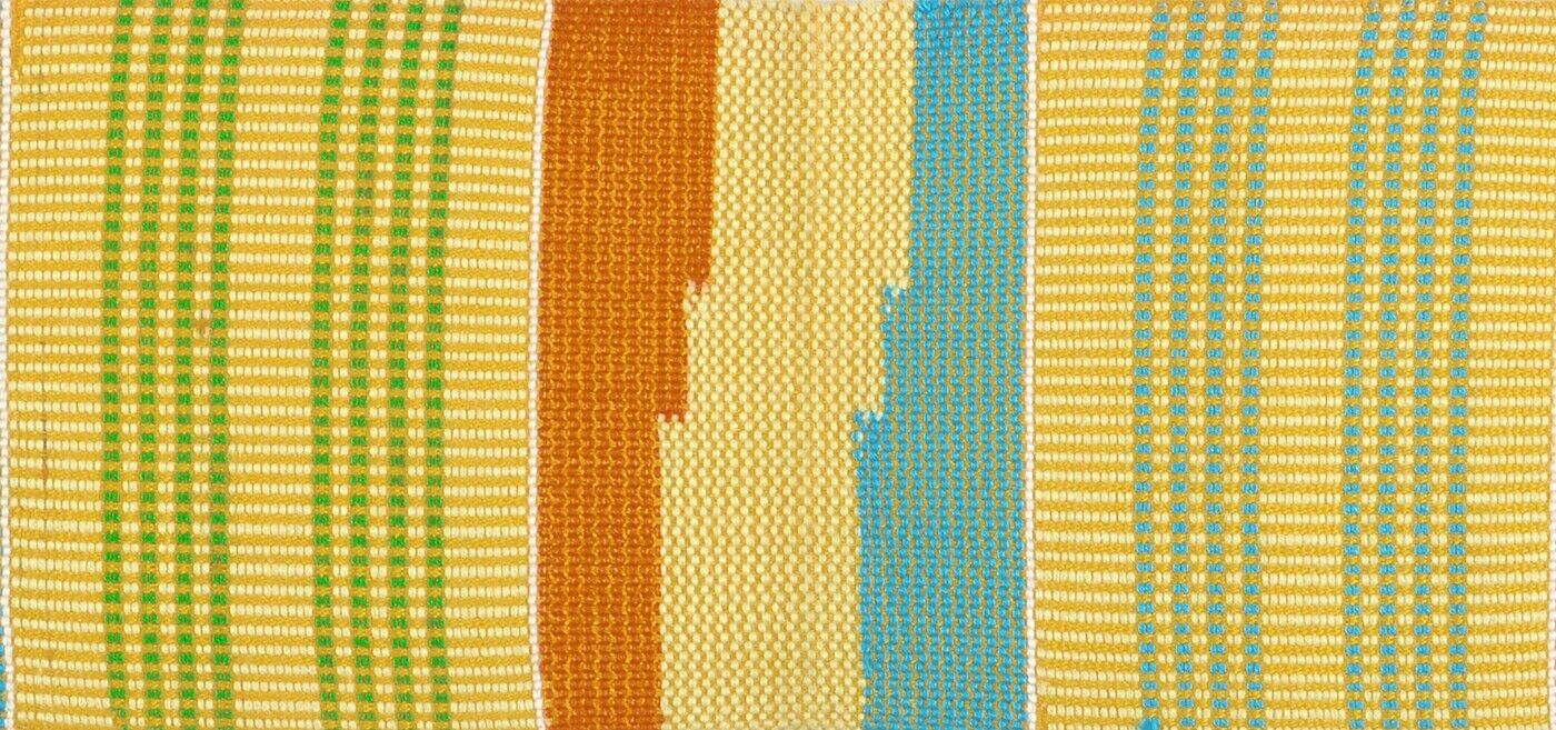 Authentic Handwoven Kente Scarf From Ghana - Cultural Elegance - alternate view