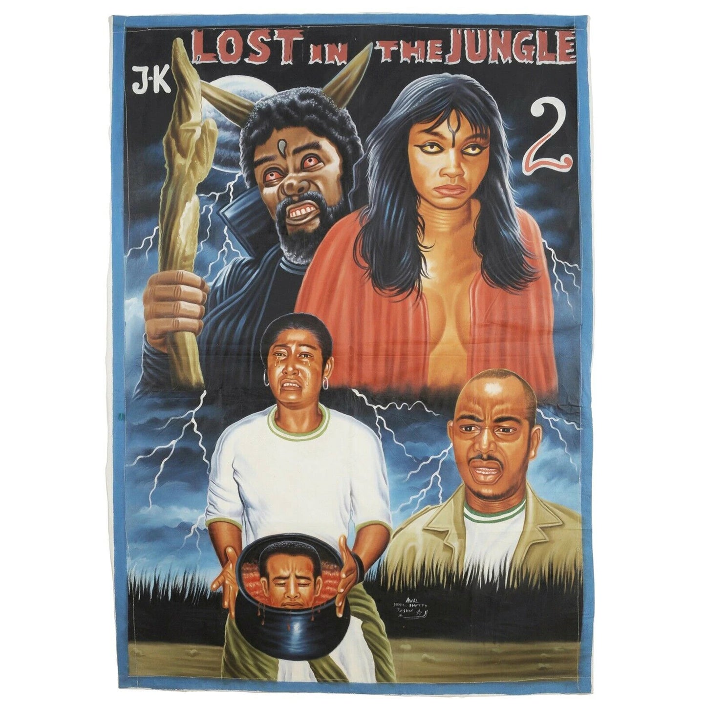 Lost In The Jungle 2 Movie Poster - Hand-Painted Ghana Art