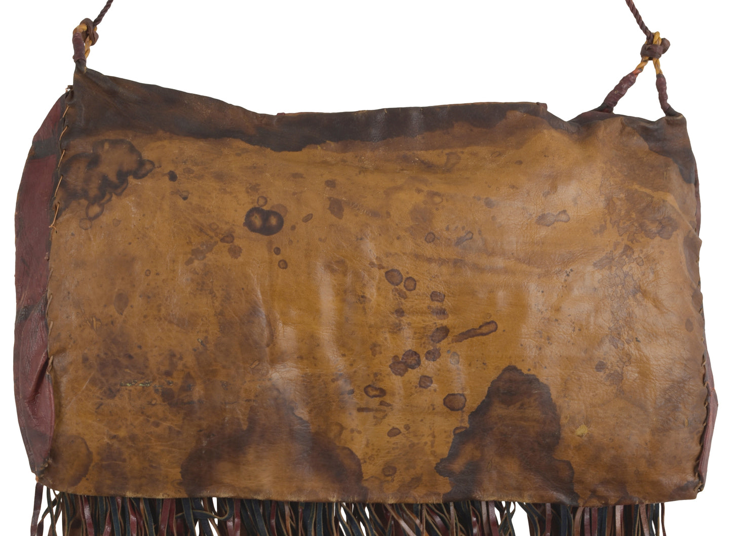 Authentic Tuareg Leather Sahara Nomad Storage Bag – Ethnic 21″ Fringe