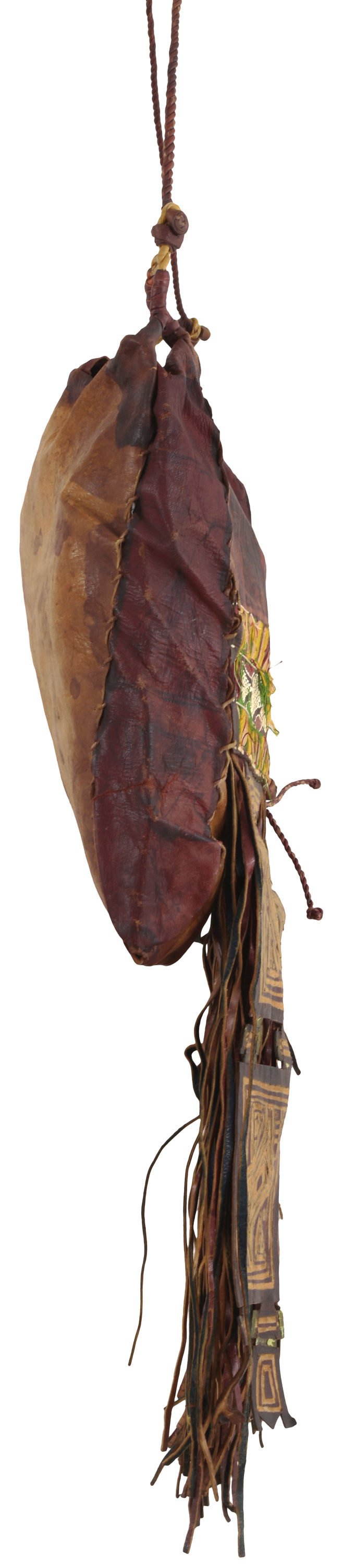 Authentic Tuareg Leather Sahara Nomad Storage Bag – Ethnic 21″ Fringe
