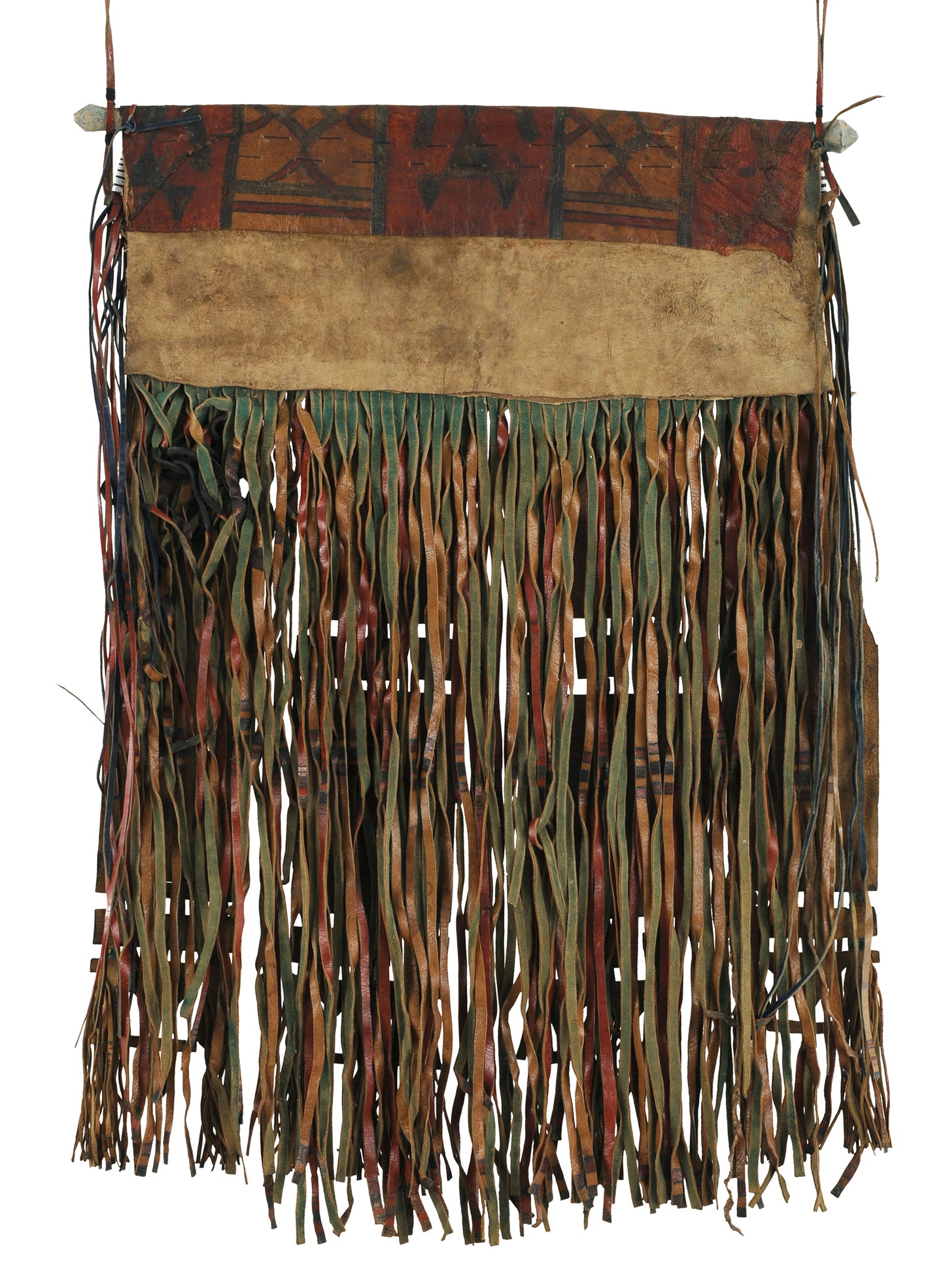 Leather Tuareg Old Tent Panel African Mali Niger Sahara Desert - angled shot