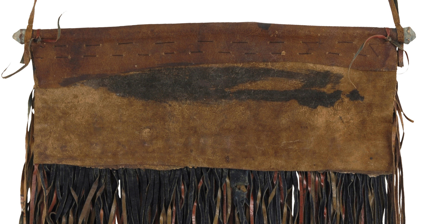 Tuareg Leather Tent Decor Panel African Niger Sahara Peul - zoomed-in detail