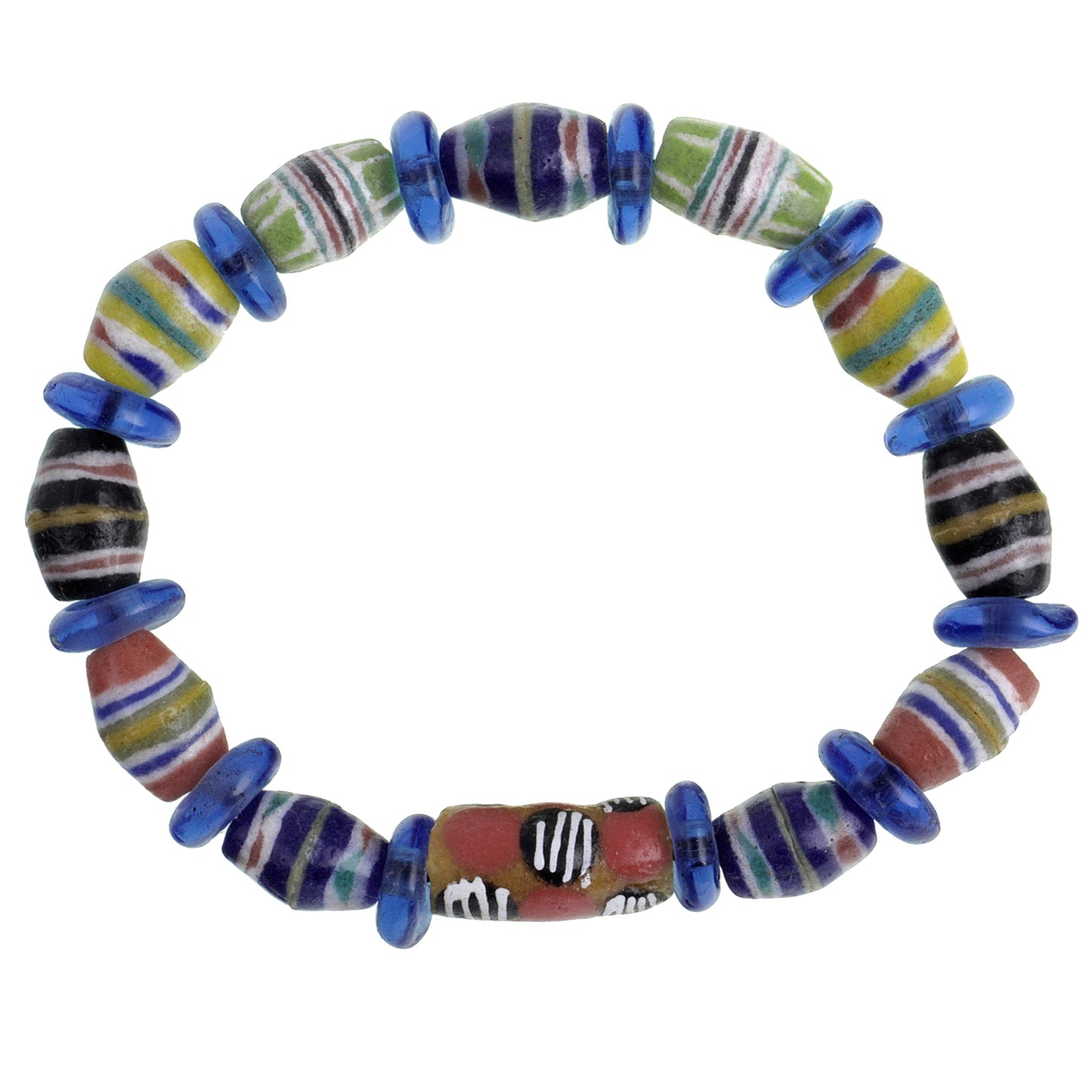 Handmade African Beaded Bracelet - Glass Beads From Ghana
