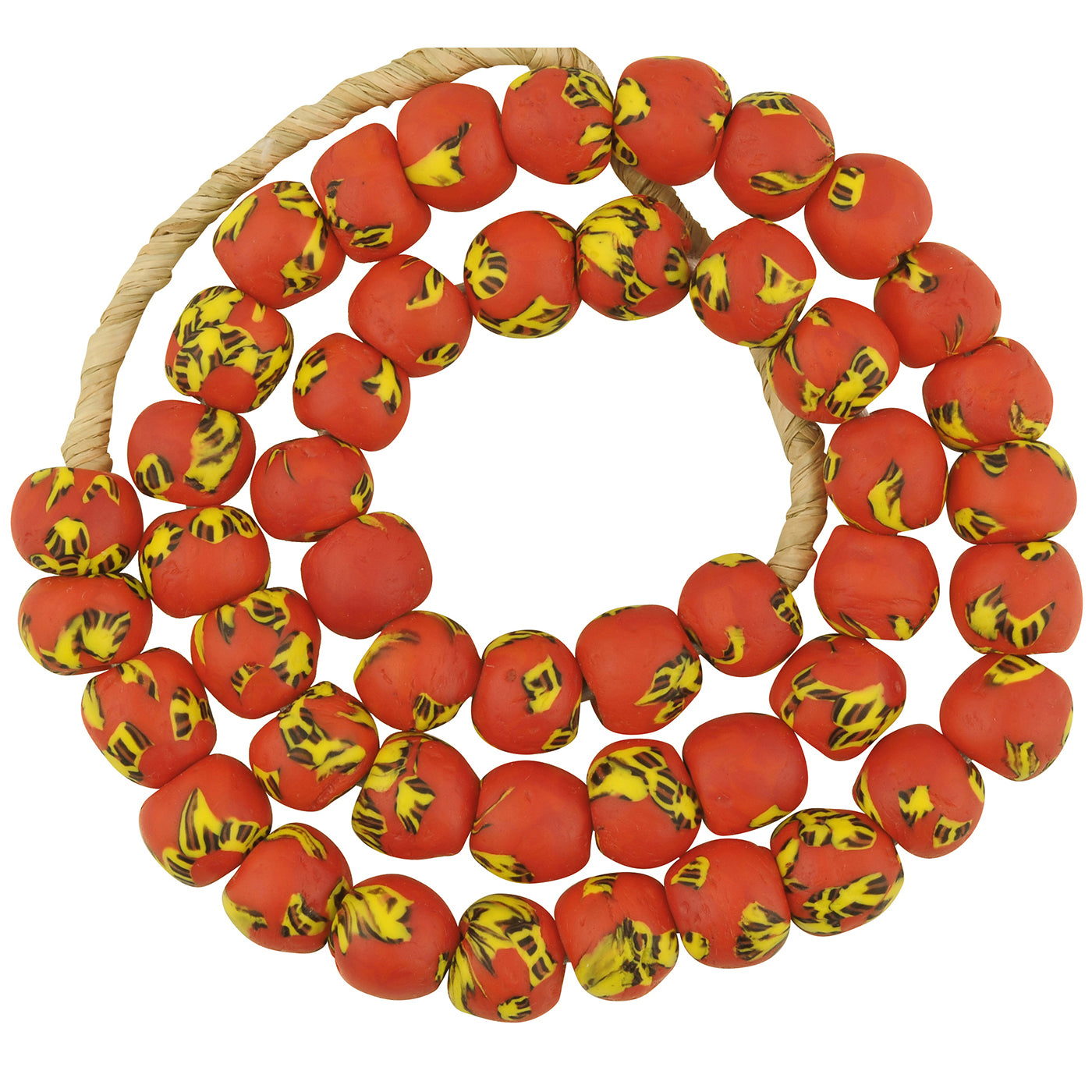 African Trade Beads: 12-13Mm Fused Recycled Glass Beads From Ghana