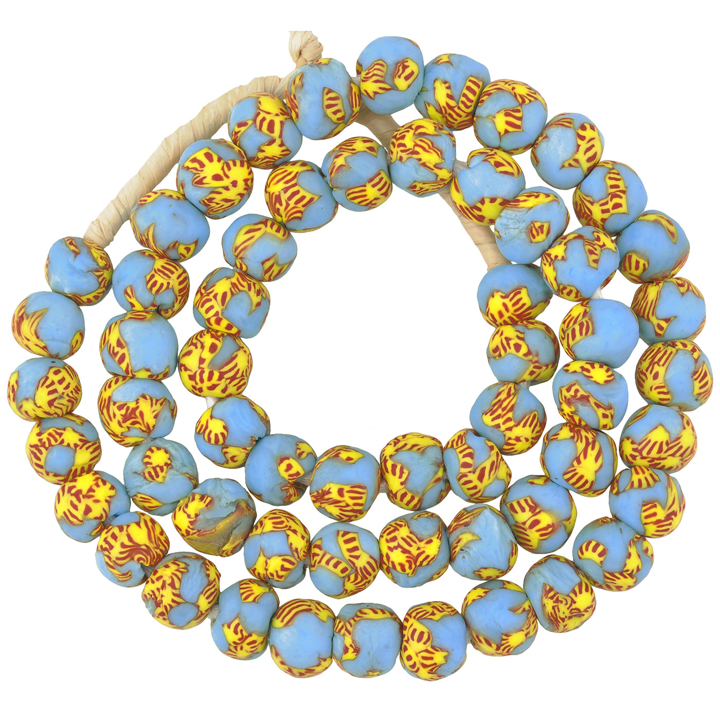 Handmade African Trade Beads - Fused Recycled Glass Krobo Beads
