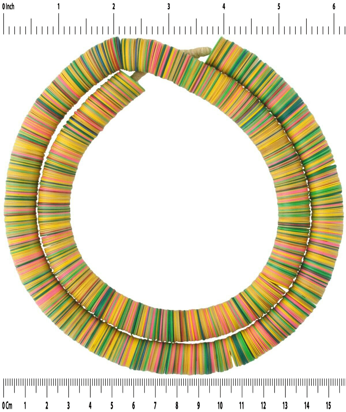 Old Czech Bohemian Vulcanite Disk African Trade Beads 14Mm - close-up